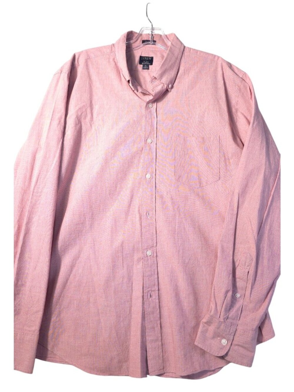 J. Crew Flex Pink Button-Up Shirt XL Long Sleeve Madagascar